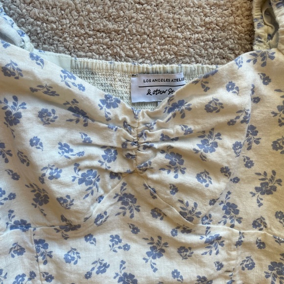 & Other Stories Puff Sleeve Linen Midi Dress – Size 4 - Picture 12 of 14